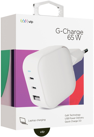 Сетевое зарядное устройство VLP G-Charge 65Вт White, изображение 3