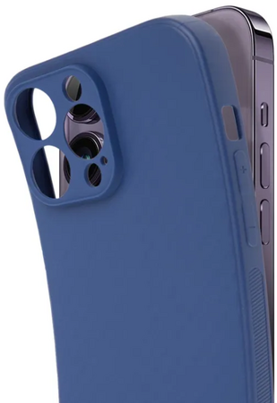 Чехол для iPhone 14 Pro Max Brosco Carbon Blue, изображение 4