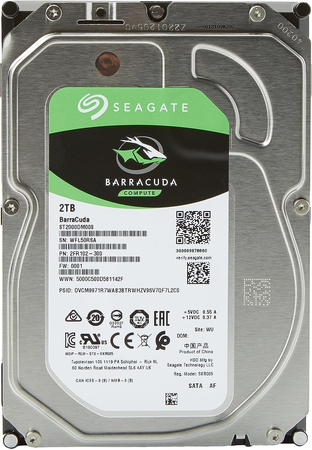 Жесткий диск Seagate BarraCuda 2 ТБ (ST2000DM008)