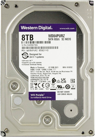 Жесткий диск WD Purple 8 ТБ (WD84PURZ)