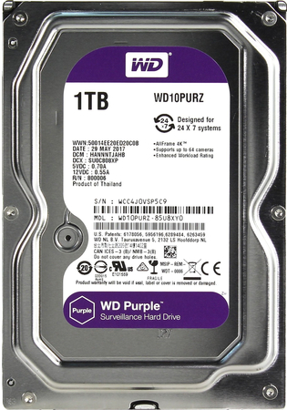 Жесткий диск WD Purple 1 ТБ (WD10PURZ)
