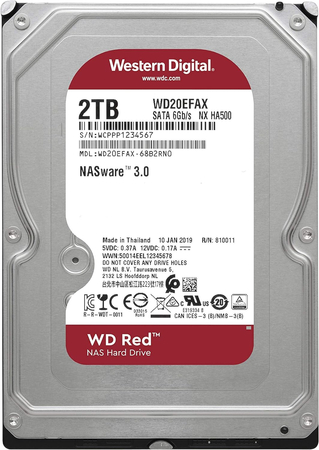Жесткий диск WD Red IntelliPower 2 ТБ (WD20EFAX)