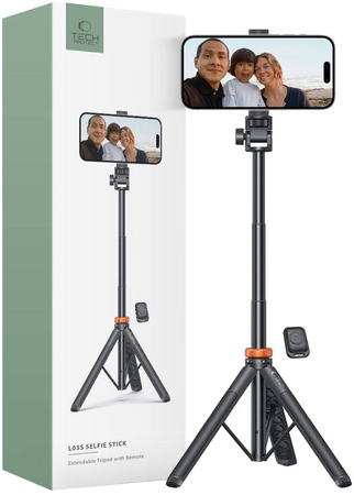 Селфи-стик Tech-Protect L03S Bluetooth Selfie Stick Tripod Black, изображение 3