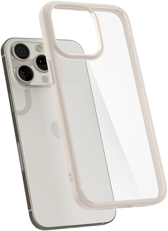 Защитный чехол Spigen Ultra Hybrid iPhone 15 Pro Max Natural Titanium, изображение 3