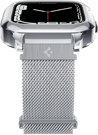 Ремешок для Apple Watch 45mm Spigen Metal Fit Pro Silver, Цвет: Silver / Серебристый, изображение 5