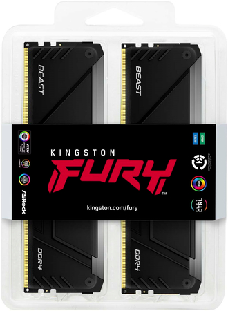 Оперативная память Kingston FURY Beast Black RGB (KF432C16BB12AK4/64) 64 ГБ, изображение 4