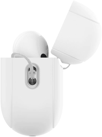 Защитный чехол Spigen Silicon Fit with Strap for AirPods Pro 1 / 2 White/Grey, изображение 7