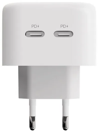 Сетевое зарядное устройство Uzay 35Вт USB-C+USB-C White, изображение 2
