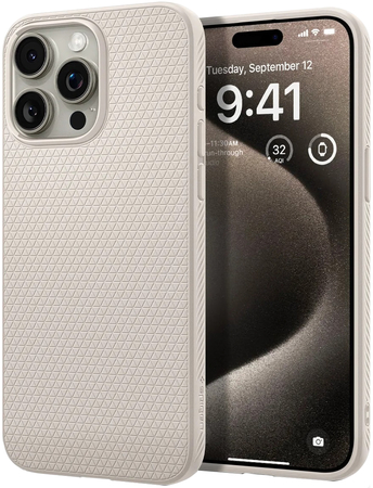 Защитный чехол Spigen Liquid Air iPhone 15 Pro Max Natural Titanium (ACS07212), изображение 3
