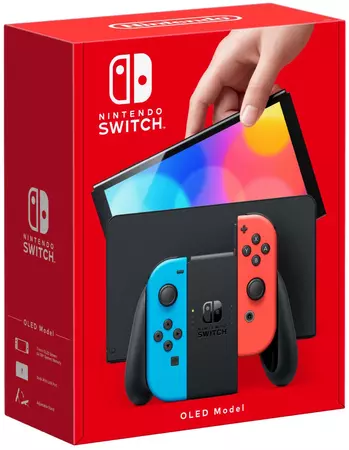 Nintendo Switch Oled Neon, Цвет: Blue / Голубой, изображение 6