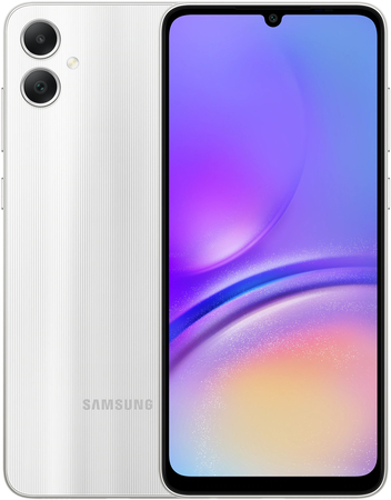 Samsung Galaxy A05 4/64Gb Silver, Объем оперативной памяти: 4 ГБ, Объем встроенной памяти: 64 Гб, Цвет: Silver / Серебристый
