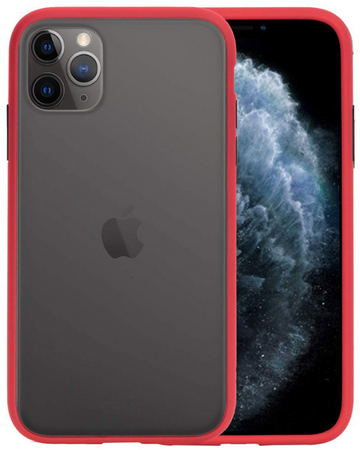 Чехол для iPhone 11 Pro Max Brosco STTPU Красно-черный, изображение 2