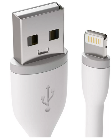 Кабель Satechi, Lightning на USB, Flexible, 0.15м, Белый, изображение 2