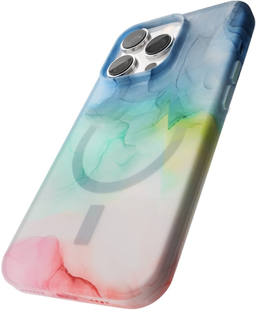 Чехол защитный VLP Splash case с MagSafe для iPhone 14 Pro Max мультицвет, Цвет: Blue / Голубой, изображение 4