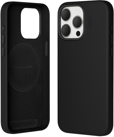 Чехол-накладка MOFT Snap Phone Case iPhone 15 Pro (Экокожа Movas) Черный, Цвет: Black / Черный, изображение 6
