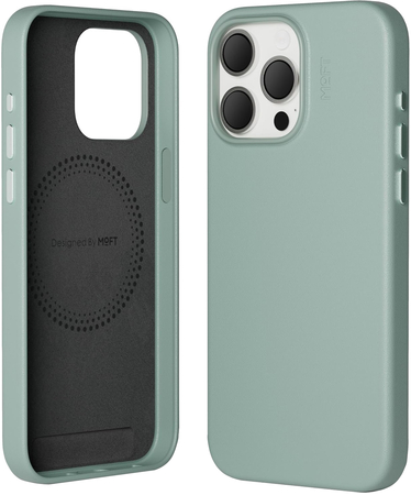 Чехол-накладка MOFT Snap Phone Case iPhone 15 Pro (Экокожа Movas) Шалфей, Цвет: Teal / Бирюзовый, изображение 2