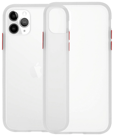 Чехол для iPhone 11 Pro Brosco STTPU Бело-красный, изображение 3