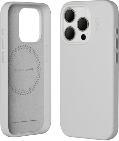 Чехол-накладка MOFT Snap Phone Case iPhone 15 Pro (Экокожа Movas) Белый, Цвет: White / Белый, изображение 2