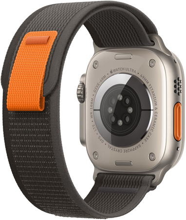 Apple Watch Series Ultra 49mm Titanium Case With Black/Gray Trail Loop, Цвет: Black / Черный, Возможности подключения: GPS + Cellular, изображение 3