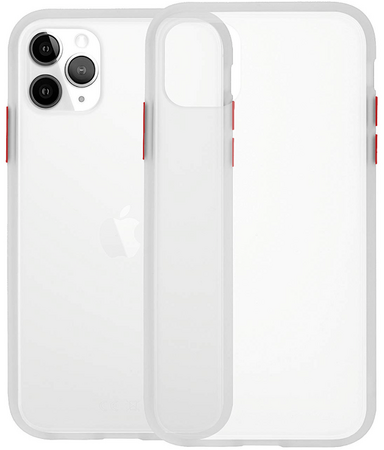 Чехол для iPhone 11 Pro Max Brosco STTPU Бело-красный, изображение 3
