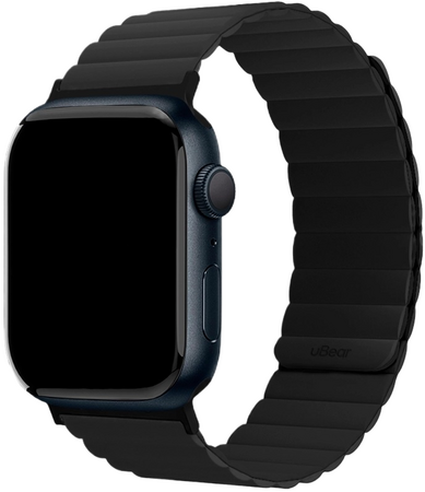 Ремешок магнитный силиконовый uBear Mode для Apple Watch M/L черный, Цвет: Black / Черный