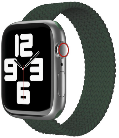 Ремешок для Apple Watch 45mm VLP Нейлон Тёмно Зеленый S/M