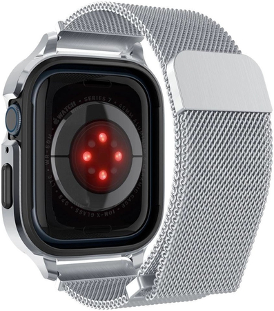 Ремешок для Apple Watch 45mm Spigen Metal Fit Pro Silver, Цвет: Silver / Серебристый, изображение 6