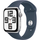 Apple Watch SE 2 2024, 44 мм, корпус из алюминия цвета «серебристый», спортивный ремешок цвета «грозовой синий», Экран: 44, Цвет: Silver / Серебристый, Возможности подключения: GPS