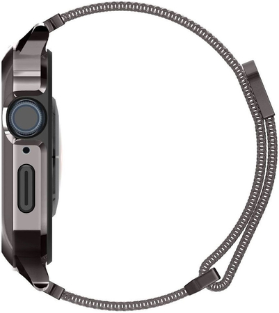Ремешок для Apple Watch 45mm Spigen Metal Fit Pro Graphite, Цвет: Graphite / Графитовый, изображение 4