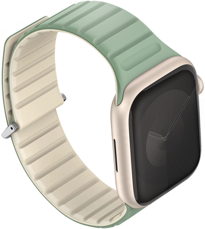 Ремешок для Apple Watch 41/40/38 mm Uniq Revix EVO reversible Magnetic Soft Mint/Beige, изображение 2