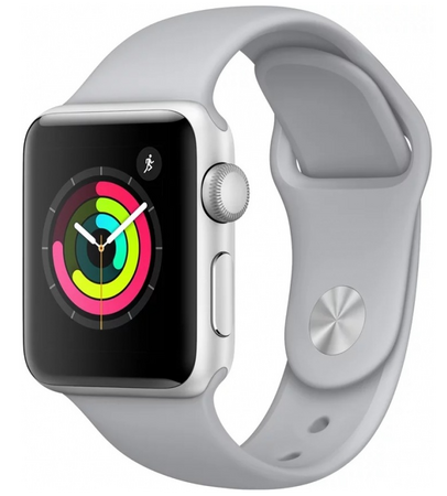 Apple Watch Series 3 42mm GPS Silver Aluminum Case with White Sport Band