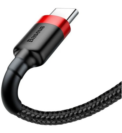 Кабель Baseus Cafule Cable USB For Type-C 2A 2M Red+Black, изображение 5