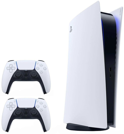 Игровая консоль Sony PlayStation 5 White (PS5) + Dualsense, изображение 2