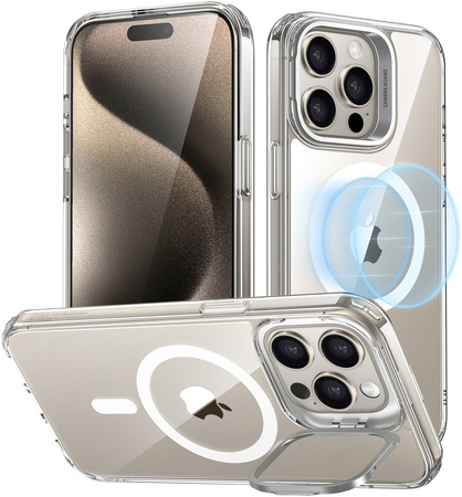 Защитный чехол ESR Classic Kickstand Halolock Magsafe iPhone 15 Pro Max Clear, Цвет: Clear / Прозрачный, изображение 4