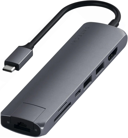 USB-хаб Satechi Aluminum Multi-Port Adapter with Ethernet Type-C Space Gray