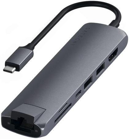 USB-хаб Satechi Aluminum Multi-Port Adapter with Ethernet Type-C Space Gray, изображение 2