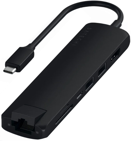 USB-хаб Satechi Aluminum Multi-Port Adapter with Ethernet Type-C Black, изображение 2