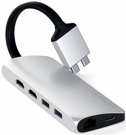 USB-хаб Type-C Dual Multimedia Adapter (ST-TCDMMAS) Silver