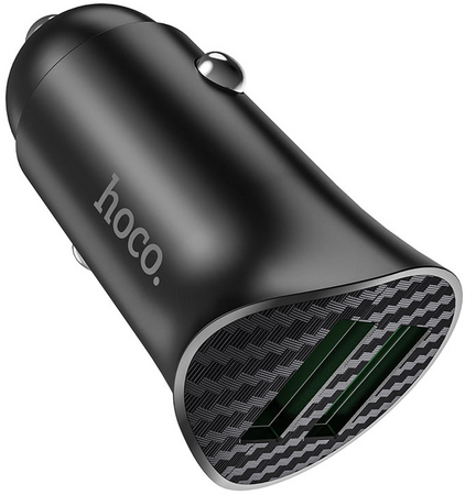 Автомобильное зарядное устройство HOCO Z39 2*USB/ 5V-9V-12V/ 1.5A-3A/ QC3.0/ 18W (черный), изображение 3