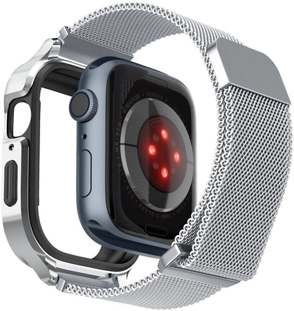 Ремешок для Apple Watch 45mm Spigen Metal Fit Pro Silver, Цвет: Silver / Серебристый, изображение 3