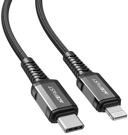 Кабель ACEFAST C1-01 USB-C to Lightning Black, изображение 2