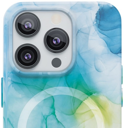 Чехол защитный VLP Splash case с MagSafe для iPhone 14 Pro Max мультицвет, Цвет: Blue / Голубой, изображение 5