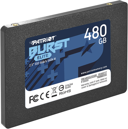 SSD накопитель Patriot Burst Elite 480 ГБ (PBE480GS25SSDR), изображение 3