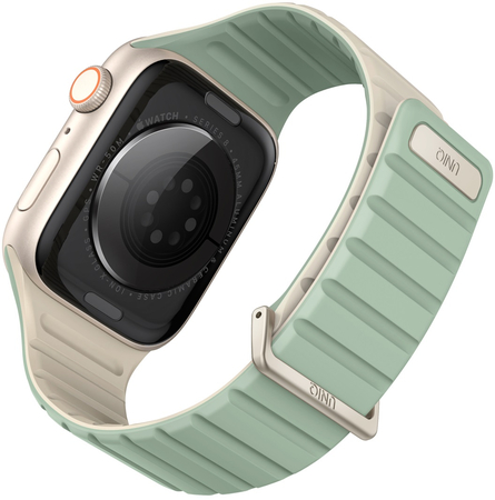 Ремешок для Apple Watch 41/40/38 mm Uniq Revix EVO reversible Magnetic Soft Mint/Beige, изображение 4