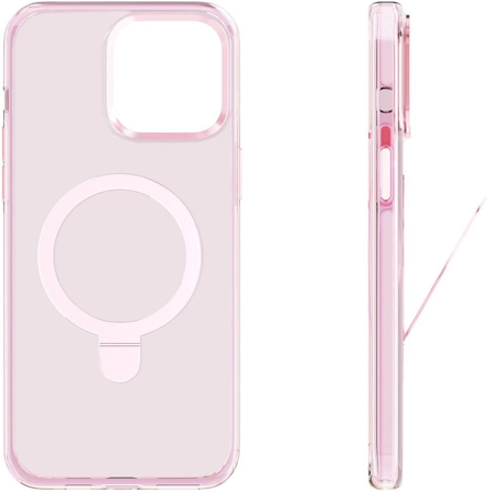 Чехол VLP Ring Case с MagSafe подставкой для iPhone 15 Pro, розовый, Цвет: Pink / Розовый, изображение 3