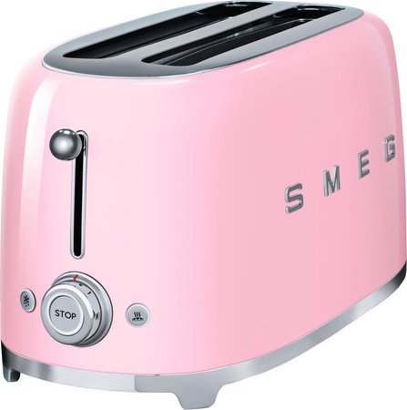 Тостер SMEG TSF02PKEU на 4 ломтика розовый, Цвет: Pink / Розовый