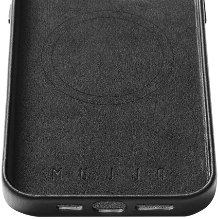 Чехол для iPhone 15 Pro Max Mujjo Full Leather Wallet Case Black, Цвет: Black / Черный, изображение 7