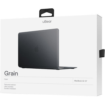Чехол защитный uBear Grain Case для MacBook Pro 13 (2019, 2020) чёрный, Цвет: Black / Черный, изображение 2