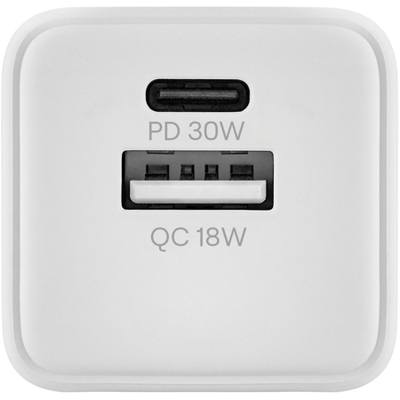 Сетевое зарядное устройство uBear Bridge 30W, 2 ports (USB-A, USB-C) Белый, изображение 5