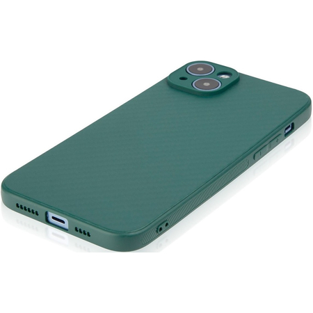 Чехол для iPhone 14 Plus Brosco Carbon Dark Green, изображение 4
